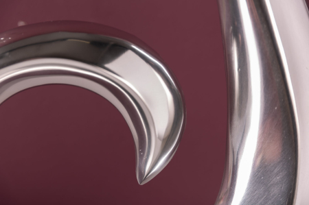 Vază WAVE L 47 cm aluminiu argintiu [6]