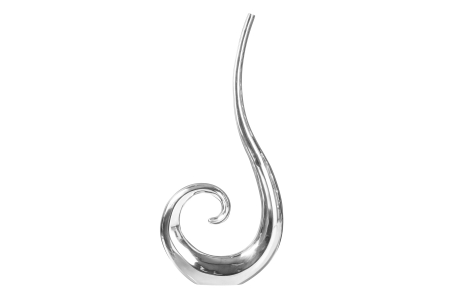 Decorațiuni - Vază WAVE L 47 cm aluminiu argintiu