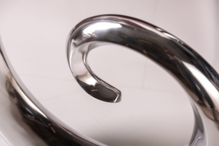 Vază WAVE XL 106 cm aluminiu argintiu [7]