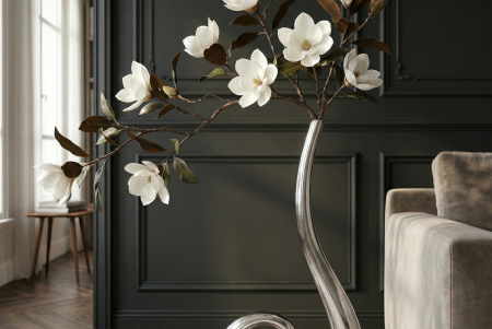 Vază WAVE XL 106 cm aluminiu argintiu [5]