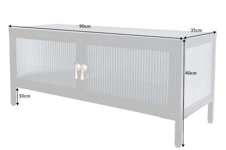 Vitrina AMSTERDAM neagra, 90 cm [9]