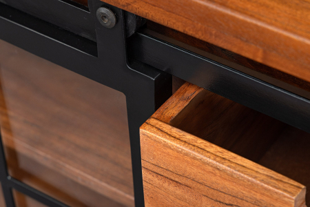 Vitrina HERITAGE din lemn de salcam si metal, 150 cm [5]