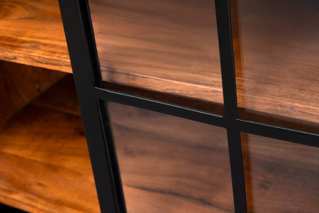 Vitrina HERITAGE din lemn de salcam si metal, 150 cm [7]