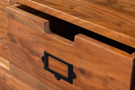 Vitrina HERITAGE din lemn de salcam si metal, 160 cm [5]