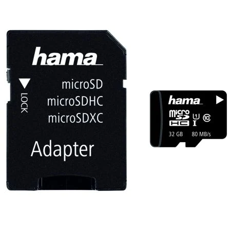 Card de memorie HAMA microSDXC, 32GB, clasa 10 UHS-I, 80MBs, cu adaptor [2]