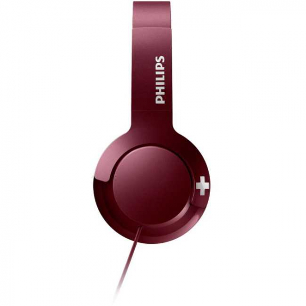 Casti Philips SHL3075RD/00, BASS+ , On-Ear, Rosu [4]