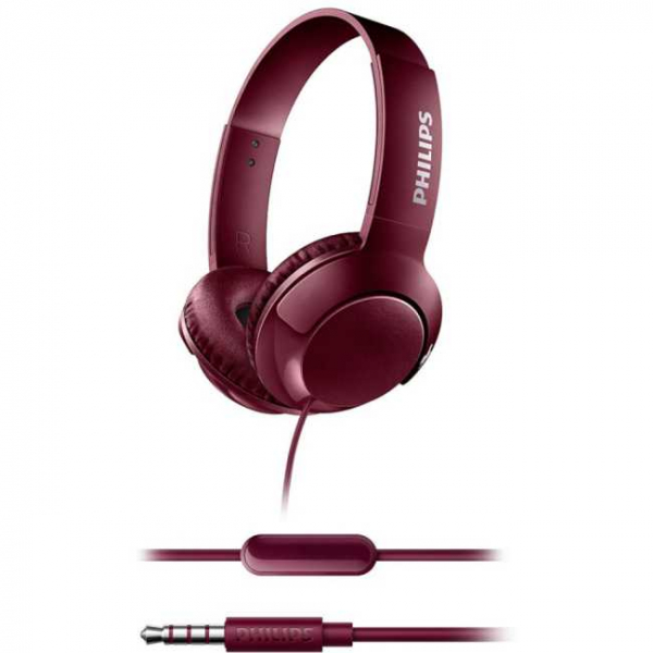 Casti Philips SHL3075RD/00, BASS+ , On-Ear, Rosu [5]