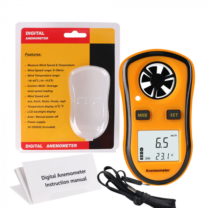 Anemometru multifunctional Optimus AT RZ8809 scara Beaufort temperatura viteza vant [4]