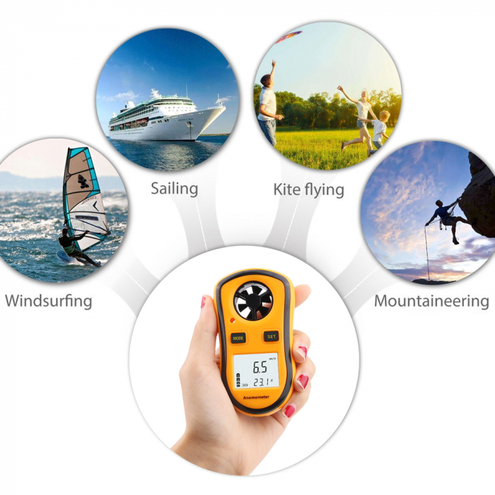 Anemometru multifunctional Optimus AT RZ8809 scara Beaufort temperatura viteza vant [5]