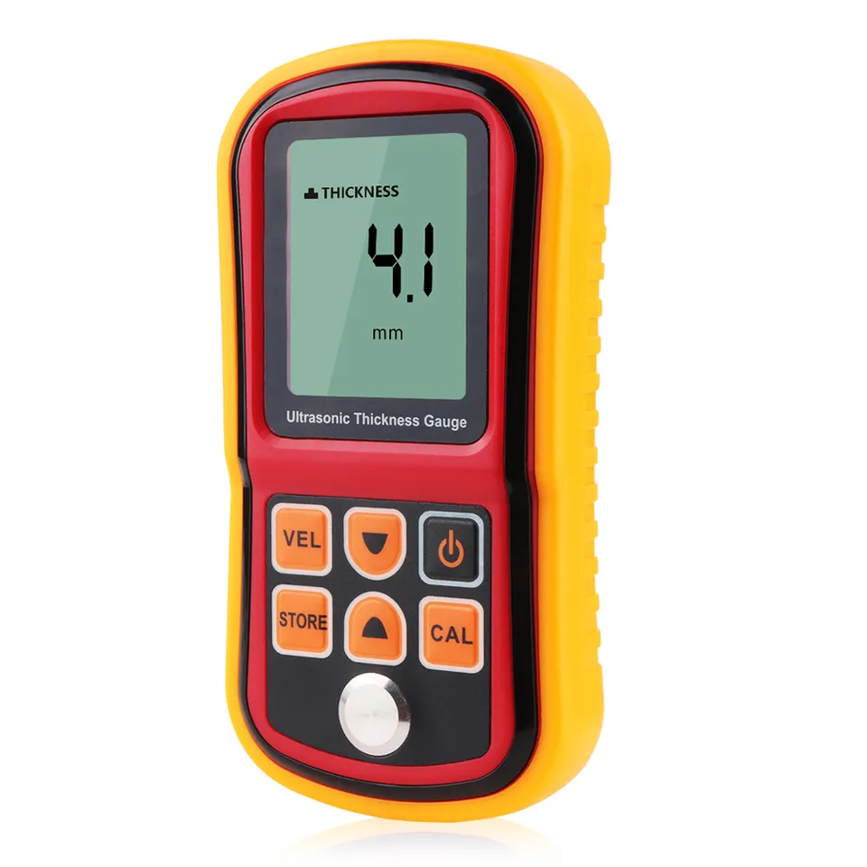 GM100A Tester grosime cu ultrasunete 1.2–220 mm otel, precizie ±1%, sonda 5MHz, rezolutie 0.1 mm, viteza reglabila 1000–9999 m/s [2]