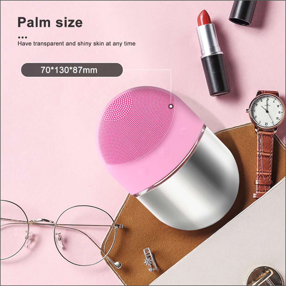 Aparat multifunctional masaj, curatare faciala Optimus AT Skin™  OFY1703  din silicon, rezistent la apa, negru [2]