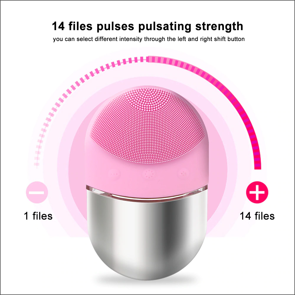 Aparat multifunctional masaj, curatare faciala Optimus AT Skin™  OFY1703  din silicon, rezistent la apa, negru [5]