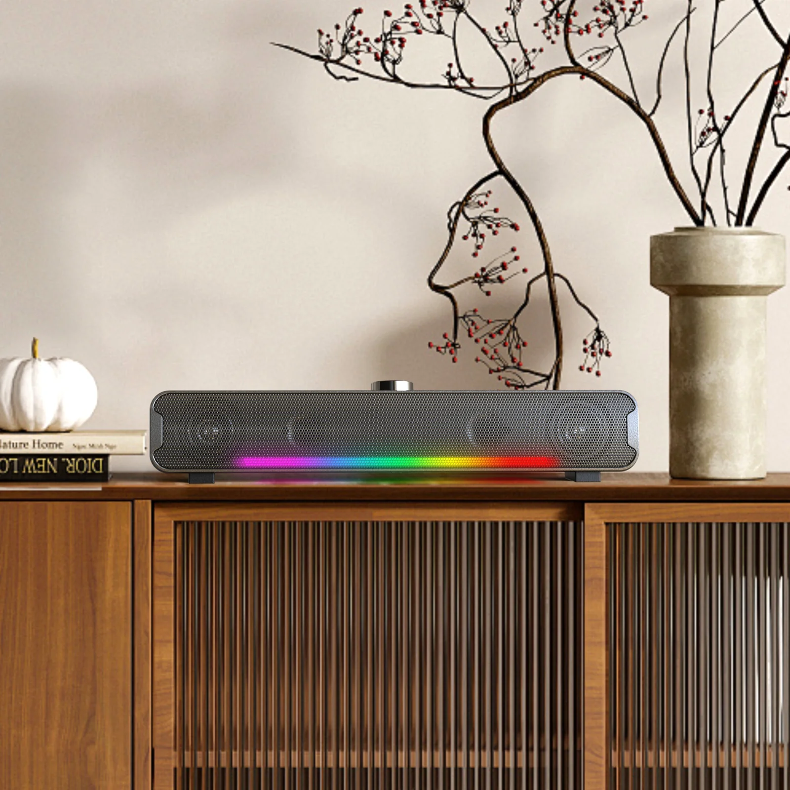 Boxa ONIKUMA L16 Bluetooth, 16W, Iluminare RGB, Soundbar Portabil pentru TV, Home Theater, Gaming și PC [2]