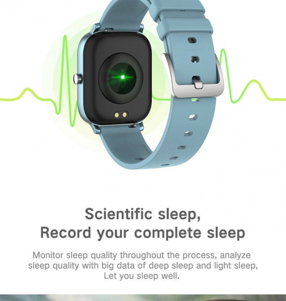 Ceas inteligent (smartwatch)  Optimus AT P8 ecran cu touch 1.4 inch color HD, smartwatch, moduri sport, pedometru, puls, notificari, grey [3]