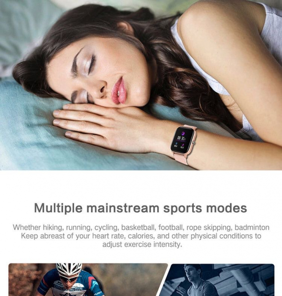 Ceas inteligent (smartwatch) Optimus AT P8 ecran cu touch 1.4 inch color HD, smartwatch, moduri sport, pedometru, puls, notificari, pink [4]