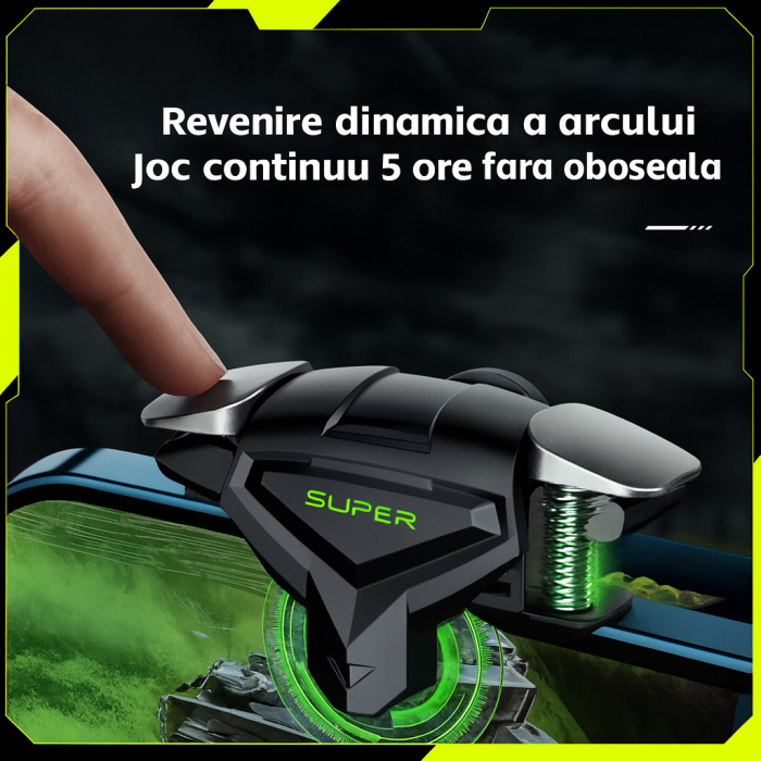 Butoane metalice speciale de gaming, DY 03, 2 bucati, actionare duala tip click, pentru telefoane mobile, compatibile shootere [4]