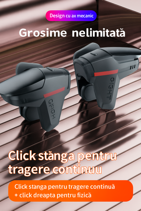 Butoane metalice speciale de gaming, DY 05, 2 bucati, actionare tip click, pentru telefoane mobile, compatibile shootere [6]