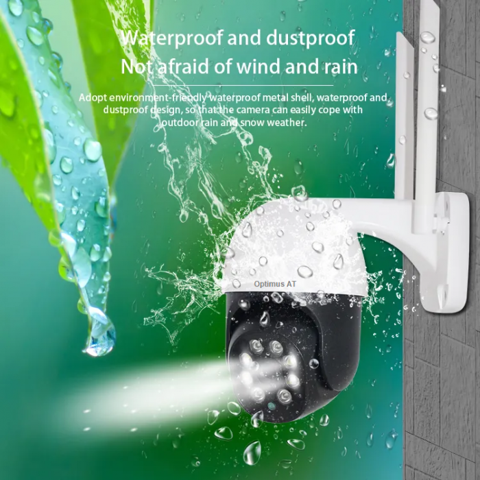 Camera supraveghere exterior IP WIFI Optimus AT AP-60 2.0 mpx fullHD 1920*1080P, comunicare bidirectionala, night vision, cloud aplicatie telefon [4]