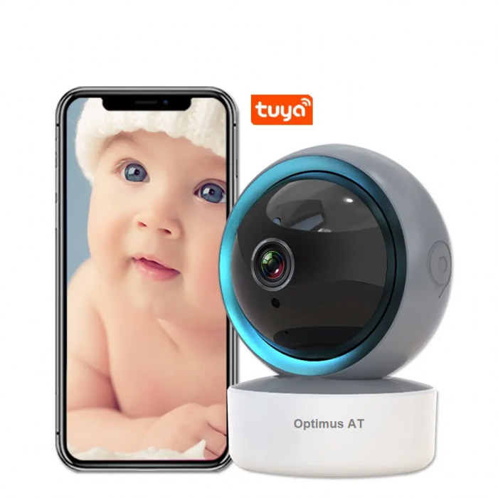 Pachet card memorie 32 GB + camera supraveghere 5mpx pentru interior / Baby monitor B246 Sunisee, fullHD, autourmarire, comunicare bidirectionala, Optimus AT [2]