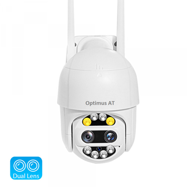 Camera supraveghere interior / exterior cu 2 lentile Optimus AT 9128-2 fullHD 2 mp comunicare bidirectionala, vedere noctura, aplicatie telefon [2]
