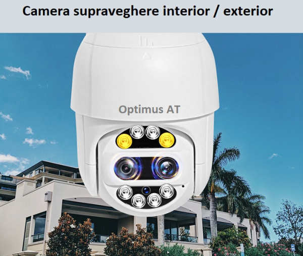 Camera supraveghere interior / exterior cu 2 lentile Optimus AT 9128-2 fullHD 2 mp comunicare bidirectionala, vedere noctura, aplicatie telefon [5]