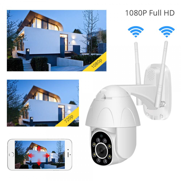 Camera supraveghere interior / exterior Optimus AT 9825-2 fullHD  / 15fps, 2 mp comunicare bidirectionala, vedere noctura, aplicatie telefon [3]