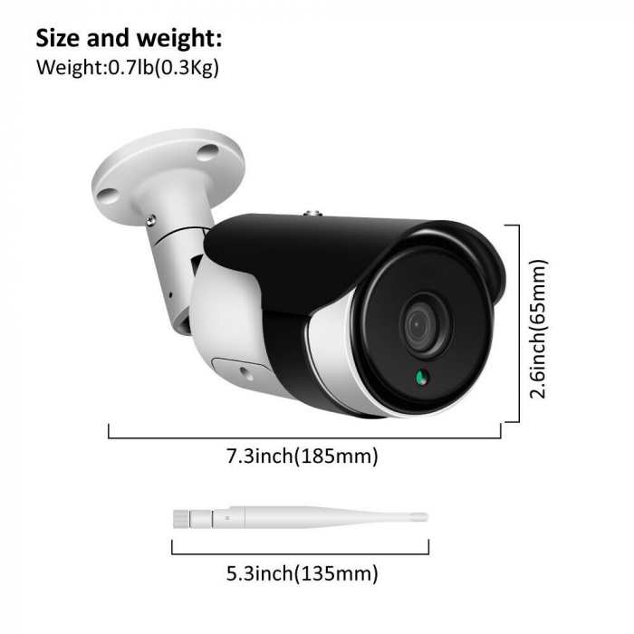 Camera supraveghere exterior carcasa metalica IP WIFI Optimus AT F217-2 fullHD 1920*1080P 2 mp comunicare bidirectionala, night vision, aplicatie telefon [2]
