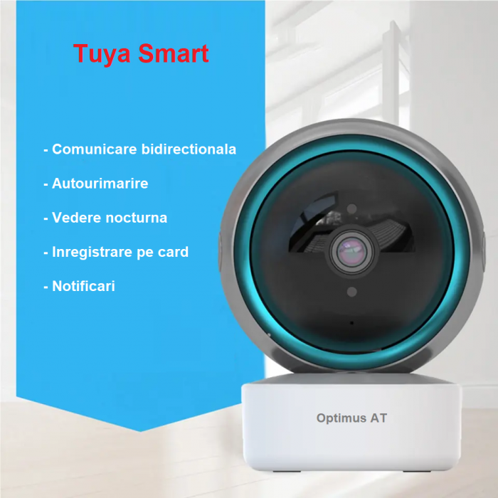 Pachet card memorie 32 GB + camera supraveghere 5mpx pentru interior / Baby monitor B246 Sunisee, fullHD, autourmarire, comunicare bidirectionala, Optimus AT [4]