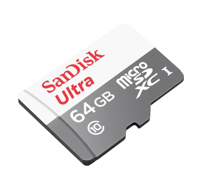 Card memorie SanDisk Ultra, MicroSDXC, 64GB, 100 MB/s + Adaptor [2]