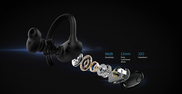 Casti bluetooth 5.0 Hi-Fi TWS MiFa X12 fara fir (wireless), control audio, handsfree, rezistente la apa IPX7, black [2]