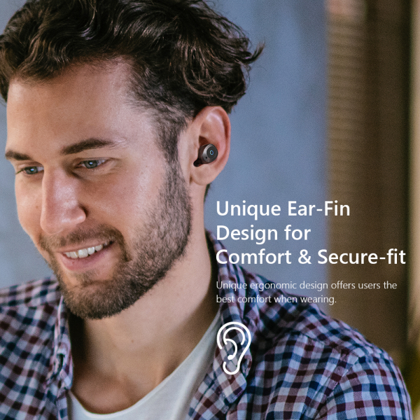 Casti bluetooth 5.0 Hi-Fi TWS Melofun M1 fara fir (wireless), control audio, handsfree, gamimg, rezistente la apa IPX4 black [6]