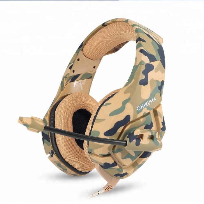Casti Gaming Onikuma K1 PRO, Microfon Noise Cancelling, Zero Ear Pressure, Multi Platform - Camuflaj galben [2]