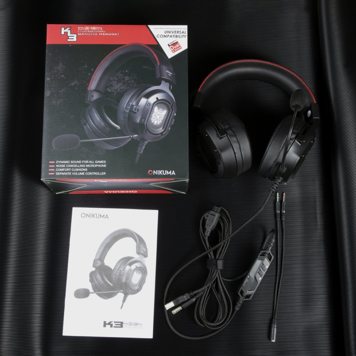Casti Gaming Onikuma K3, Microfon Noise Cancelling, Zero Ear Pressure, Multi Platform -Negru [4]