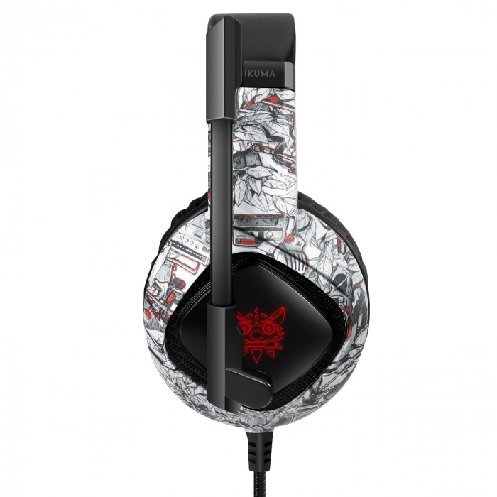 Casti Gaming Onikuma K19 Profesionale, Iluminare RGB, Surround Sound 7.1, Microfon Noise Cancelling, Zero Ear Pressure - Camouflage Gri [6]