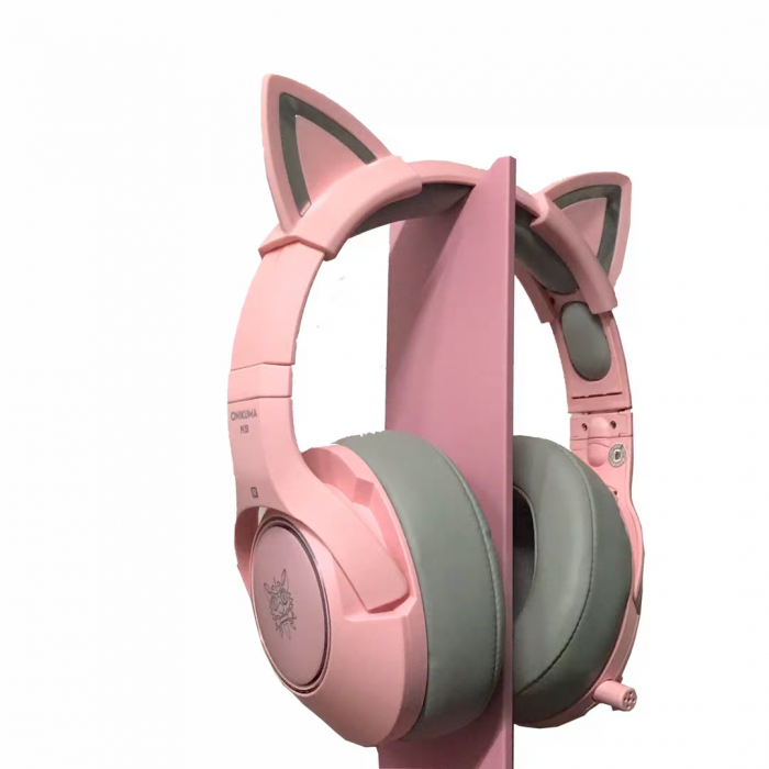 Casti gaming Onikuma K9 Proffesional, RGB Pink cat ears- removable [6]