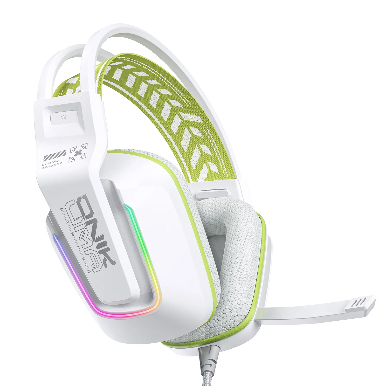Casti Gaming Onikuma X13 Profesionale, Iluminare RGB, Microfon Noise Cancelling, Zero Ear Pressure, Multi Platform - Alb [4]