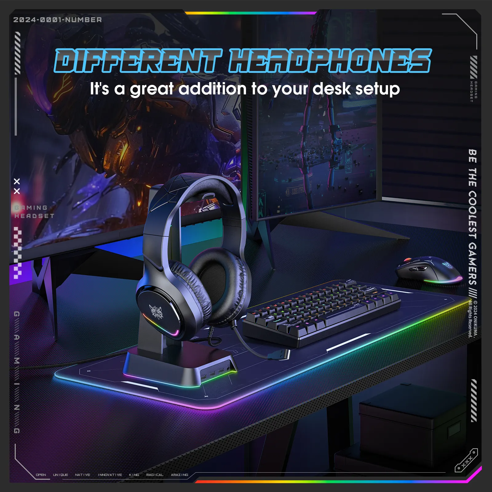 Casti Gaming Onikuma X31 Profesionale, Iluminare RGB, Microfon Noise Cancelling, Zero Ear Pressure, Multi Platform - Negru [4]