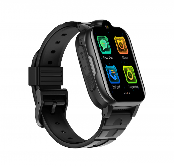 Ceas inteligent FG52 negru 1.69 inch (smartwatch) pentru copii Optimus AT cu localizare prin GPS, apelare video, camera, buton SOS, perimetru negru [3]