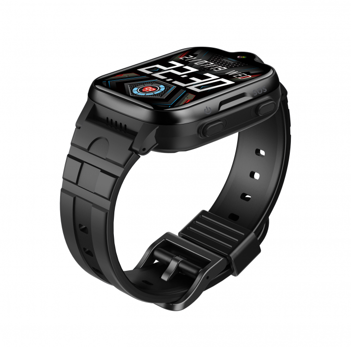 Ceas inteligent FG52 negru 1.69 inch (smartwatch) pentru copii Optimus AT cu localizare prin GPS, apelare video, camera, buton SOS, perimetru negru [4]