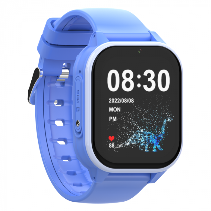 FG59 Ceas cu Android 8.1, ecran 1.85 inch pentru copii Optimus AT cu localizare prin GPS, apelare video, camera, buton SOS, perimetru, (smartwatch), blue [3]