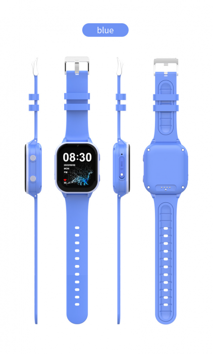 FG59 Ceas cu Android 8.1, ecran 1.85 inch pentru copii Optimus AT cu localizare prin GPS, apelare video, camera, buton SOS, perimetru, (smartwatch), blue [14]