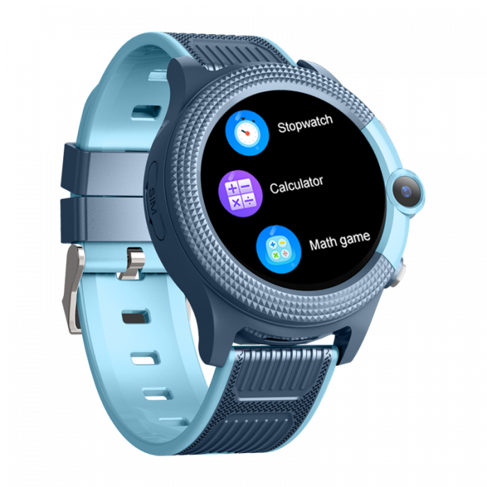 Ceas inteligent (smartwatch) Optimus AT FG58 cu GPS si apelare video Dispozitivul permite supravegherea de la distanta a copiilor prin intermediul antenei GPS incorporate de inalta precizie. Dispune de un afisaj cu un contrast foarte bun, de tip tactil de 1.28 inch de inalta fidelitate (HD) cu o rezolutie cu 240 x 240 pixeli.  Ecranul este protejat de un geam rezistent la zgarieturi.   Conexiune Functioneaza pe baza de cartela SIM. Aceasta nefiind inclusa. Poate fi utilizat conectat la aplicatia dedicata, sau independent, asemenea unui telefon mobil. Instalati o cartela SIM fara cod PIN, porniti ceasul, asteptati logarea in retea, si puteti incepe sa initiati sau sa primiti apeluri. Utilizeaza tehnologia 3G/4G ceea ce ii permite sa efectueze apeluri audio dar si video.  Aplicatie telefon Descarcati gratuit din magazinul Play (Android) sau App Store (iOs Apple iPhone) aplicatia SeTracker2. Aplicatia este in limbra engleza. Creati un cont nou pentru a putea sincroniza telefonul dvs. cu ceasul inteligent FG58.   Incarcare Incarcarea bateriei de 500mAh se face cu ajutorului cablului USB prevazut cu conector tip suport ce asigura o prindere rapida si ferma. O incarcare completa dureaza aproximativ 1,5 ore si asigura o autonomie aproximativa de 2-3 zile.    Materiale Este confectionata din materiale moi, placute la atingere, testate impotriva alergiilor.  Bratara este acoperita cu un invelis rezistent la lovituri si zgarieturi.  Functii  Pozitionare precisa cu ajutorul GPS + WiFi + LBS  Efectuarea de fotografii de la distanta Microfon spion pentru monitorizare. Poti asculta oricand sunetele din jurul copilului fara ca el sa-si dea seama Buton SOS pentru urgente ce trebuie apasat continuu timp de 3 secunde. Lanseaza un apel telefonic catre gardian, trimite o alerta in aplicatie si arata pozitia pe harta. Ceasul va suna in 3 cicluri la cele 3 numere de urgenta setate pana primeste raspuns. Comunicare bidirectionala. Un mic telefon chiar la mana micutului tau. Va puteti auzi si vorbi ori de cate ori este necesar. Camera foto Perimetru de siguranta. Daca este depasit aplicatia va alerteaza pe telefon. Mesaje vocale si text. Copilul poate trimite scurte mesaje vocale catre parinti si poate primi mesaje vocale si text de la acestia. Foarte util cand o convorbire telefonica nu este necesara. Aceasta functie nu consuma credit ci doar date mobile. Agenda cu 10 numere de telefon care pot suna si care pot fi apelate. History. Cand vrei sa vezi traseul pe tot parcursul zilei poti utiliza aceasta functie Alerta baterie descarcata. Pedometru Functia “nu deranja”. Ceasul poate fi setat sa nu poata primi apeluri. Oprire de la distanta.  Precizie localizare prin GPS in camp deschis 5-10 metri Precizie localizare prin LBS in camp deschis intre 100-500 metri [6]
