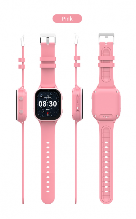 FG59 ceas cu Android, ecran 1.85 inch pentru copii Optimus AT cu localizare prin GPS, apelare video, camera, buton SOS, perimetru, (smartwatch), roz [9]