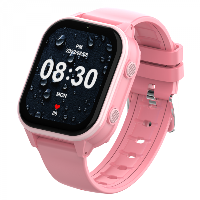 FG59 ceas cu Android, ecran 1.85 inch pentru copii Optimus AT cu localizare prin GPS, apelare video, camera, buton SOS, perimetru, (smartwatch), roz [4]