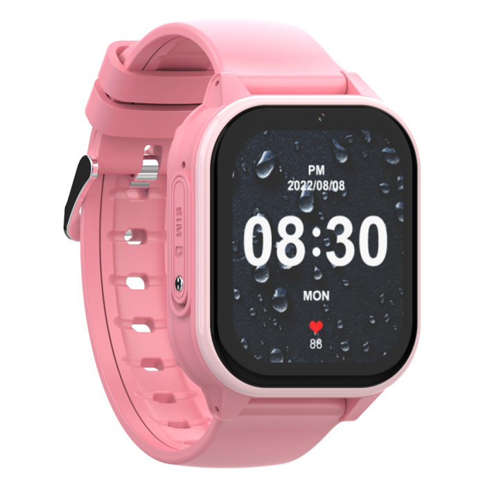 FG59 ceas cu Android, ecran 1.85 inch pentru copii Optimus AT cu localizare prin GPS, apelare video, camera, buton SOS, perimetru, (smartwatch), roz [3]