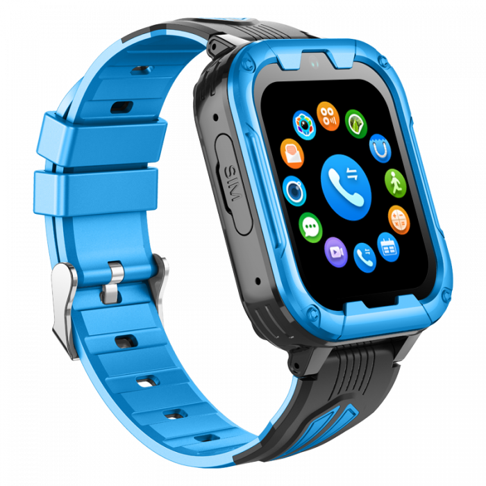 FG62 Ceas cu Android 8.1, ecran 1.85 inch pentru copii Optimus AT cu localizare prin GPS, apelare video, camera, buton SOS, perimetru, (smartwatch), blue [3]