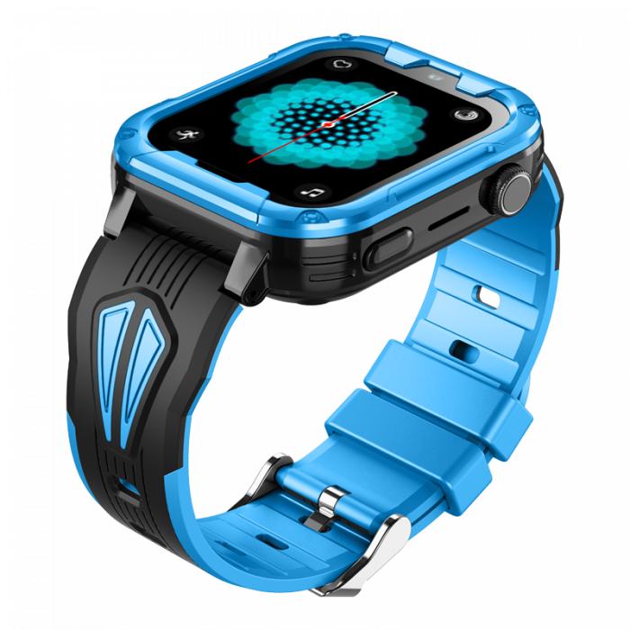 FG62 Ceas cu Android 8.1, ecran 1.85 inch pentru copii Optimus AT cu localizare prin GPS, apelare video, camera, buton SOS, perimetru, (smartwatch), blue [6]