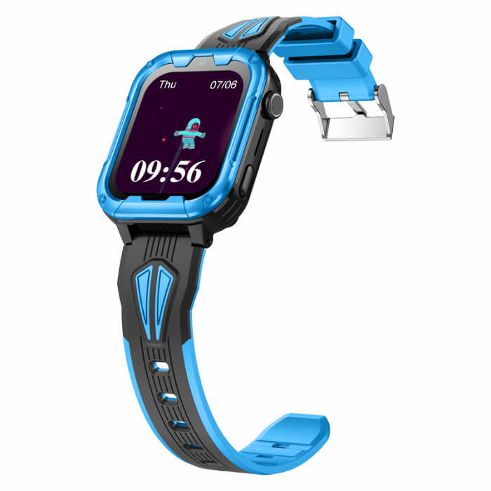 FG62 Ceas cu Android 8.1, ecran 1.85 inch pentru copii Optimus AT cu localizare prin GPS, apelare video, camera, buton SOS, perimetru, (smartwatch), blue [4]