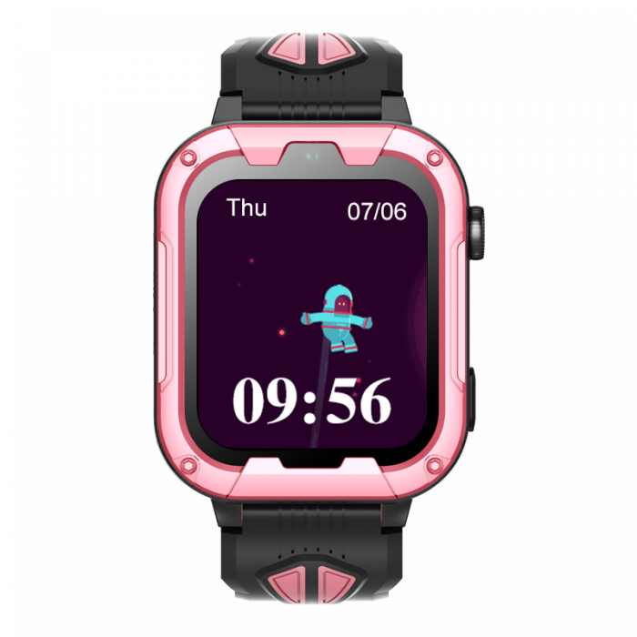 FG62 Ceas cu Android 8.1, ecran 1.85 inch pentru copii Optimus AT cu localizare prin GPS, apelare video, camera, buton SOS, perimetru, (smartwatch), roz [2]
