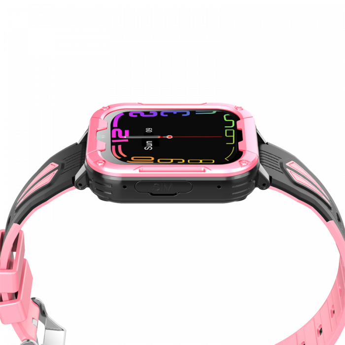 FG62 Ceas cu Android 8.1, ecran 1.85 inch pentru copii Optimus AT cu localizare prin GPS, apelare video, camera, buton SOS, perimetru, (smartwatch), roz [8]
